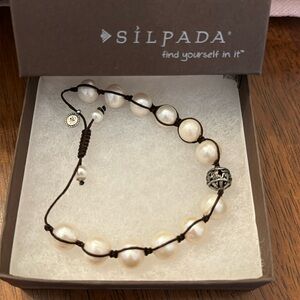 Silpada pearl string bracelet NIB